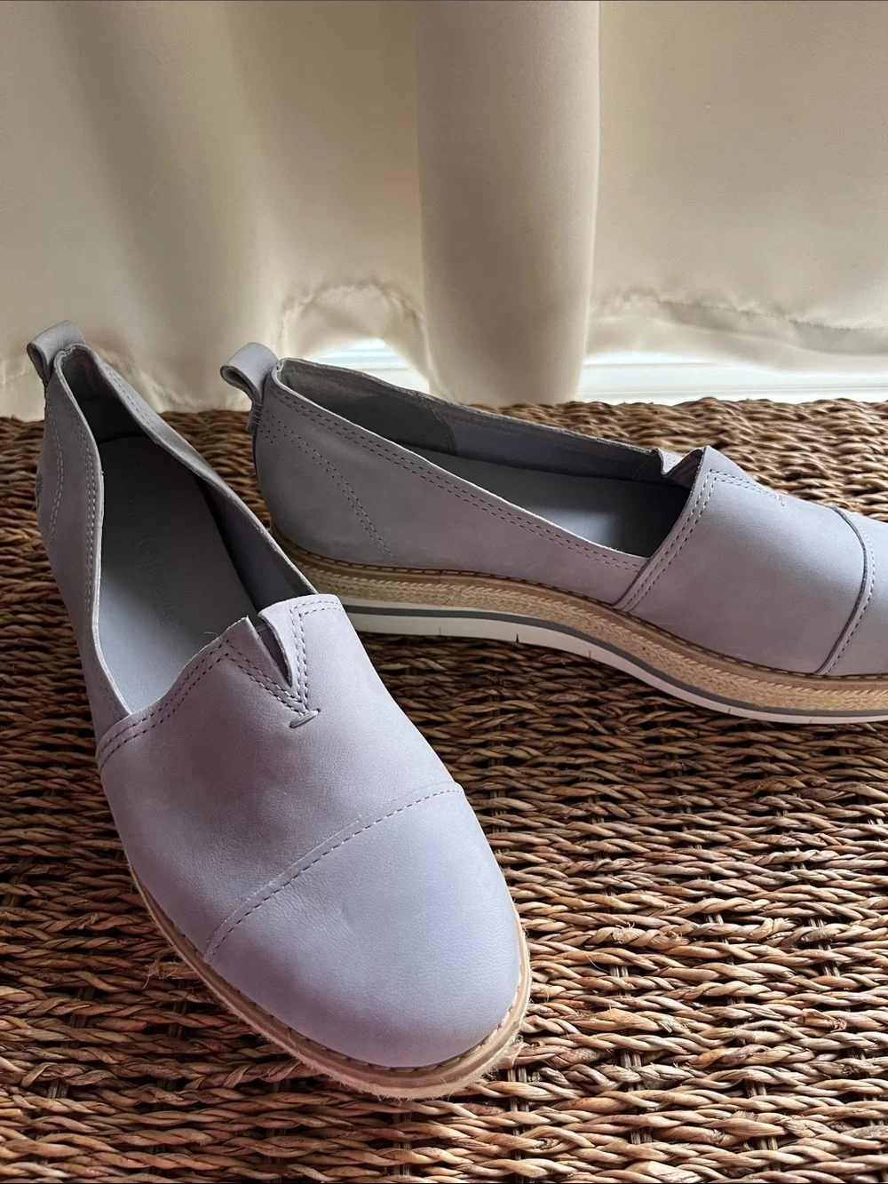🔹Timberland Women's Emerson Gray Slip-On Espadrille Platform Loafers  NWOT🔹